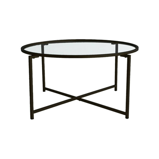 Tavolino da salotto Ecaterina, Tavolo basso da caffè, Portariviste per divano, Ripiano da soggiorno, 83x82h40 cm, Nero