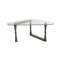 Tavolino da salotto Messico, Tavolo basso da caffè, Portariviste per divano, Ripiano da soggiorno, 96x81h41 cm, Noce