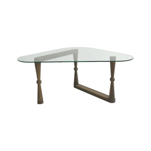 Tavolino da salotto Messico, Tavolo basso da caffè, Portariviste per divano, Ripiano da soggiorno, 96x81h41 cm, Noce