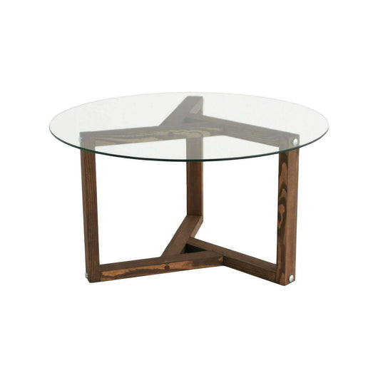 Tavolino da salotto Luigia, Tavolo basso da caffè, Portariviste per divano, Ripiano da soggiorno, 75x75h40 cm, Noce