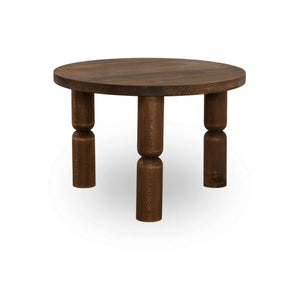 Tavolino da salotto Victorine, Tavolo basso da caffè, Portariviste per divano, Ripiano da soggiorno, 60x60h40 cm, Noce