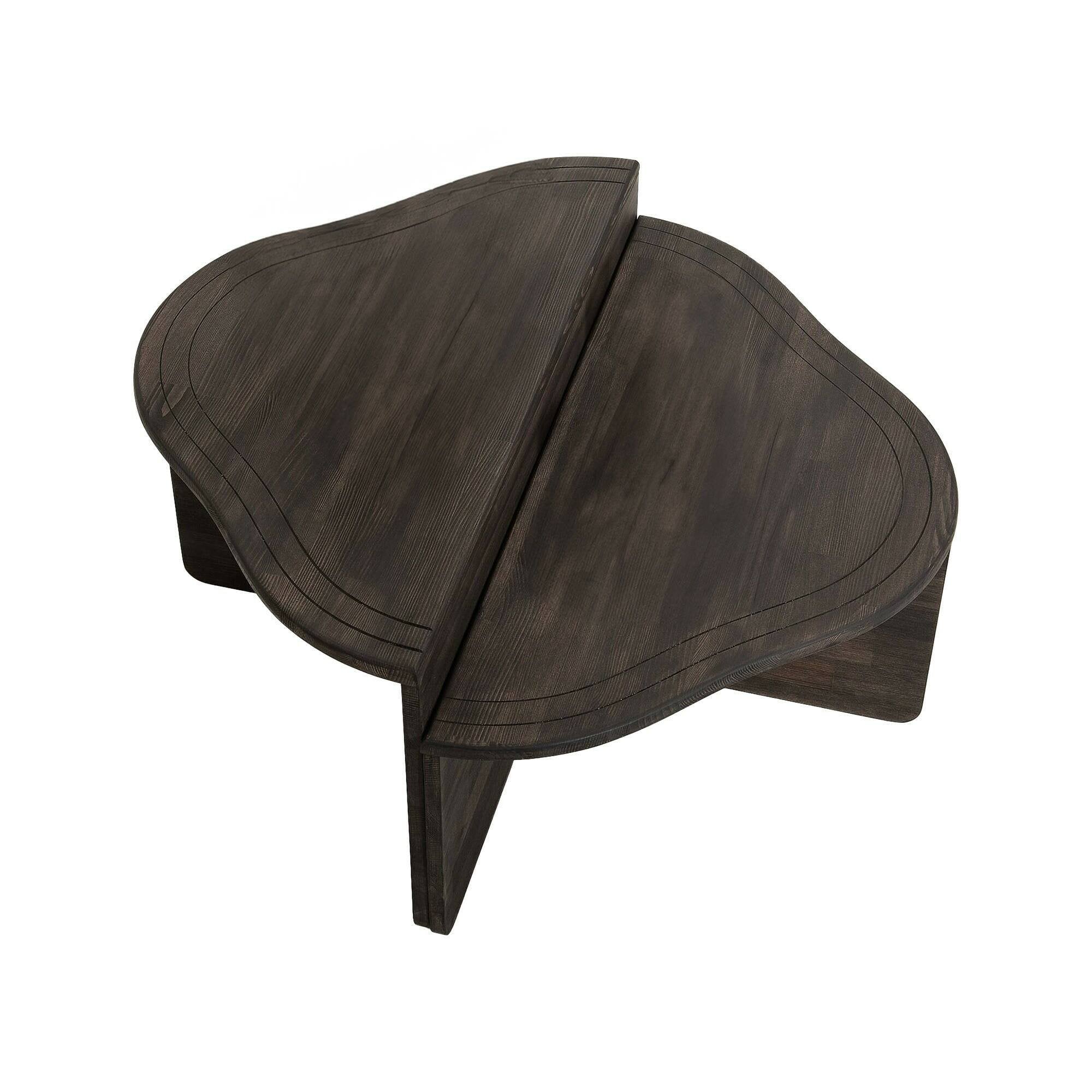 Tavolino da salotto Emiri, Tavolo basso da caffè, Portariviste per divano, Ripiano da soggiorno, 90x90h40 cm, Antracite