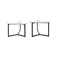 Tavolino da salotto Flora, Tavolo basso da caffè, Portariviste per divano, Ripiano da soggiorno, 82x58h40 cm, Nero