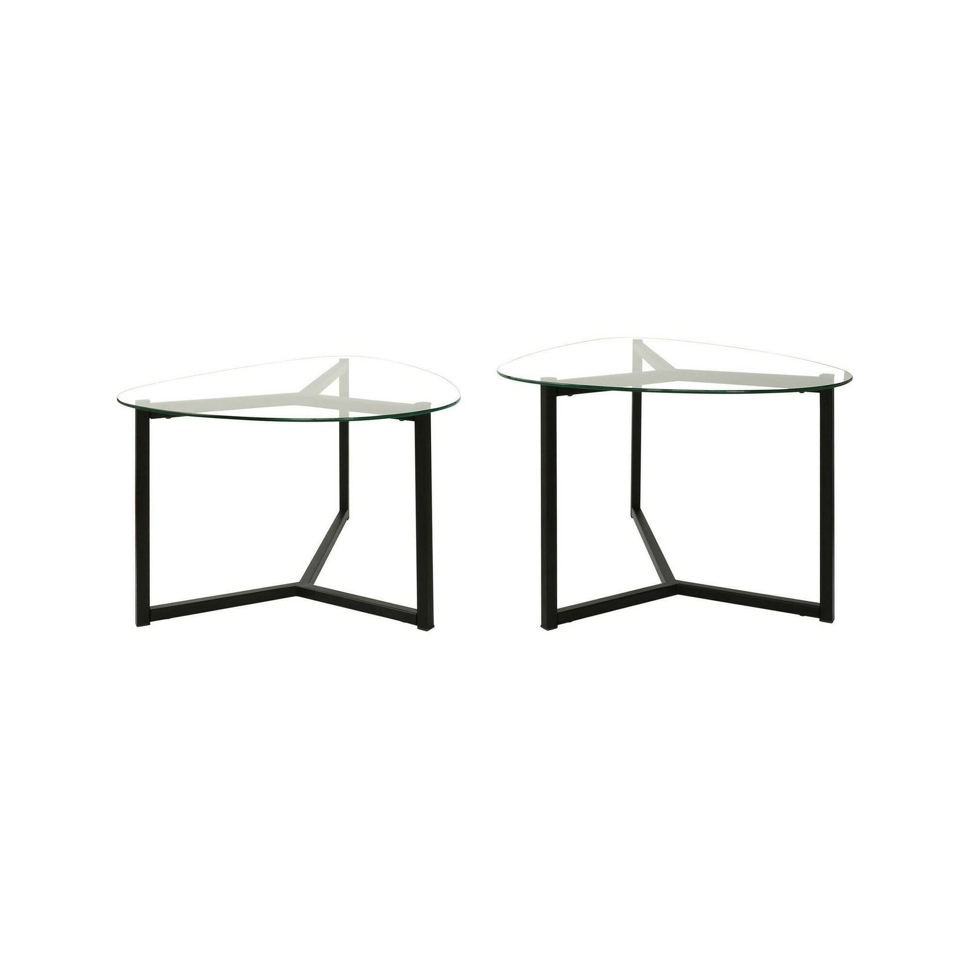 Tavolino da salotto Flora, Tavolo basso da caffè, Portariviste per divano, Ripiano da soggiorno, 82x58h40 cm, Nero