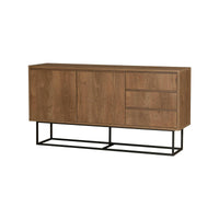 Consolle Kuwait, Tavolo multiuso, Mobiletto d'appoggio, Scrivania da corridoio, 140x36h72 cm, Noce e Nero