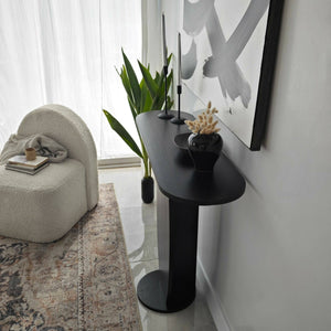 Consolle Assuntina, Tavolo multiuso, Mobiletto d'appoggio, Scrivania da corridoio, 100x30h81 cm, Antracite