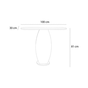 Consolle Assuntina, Tavolo multiuso, Mobiletto d'appoggio, Scrivania da corridoio, 100x30h81 cm, Antracite