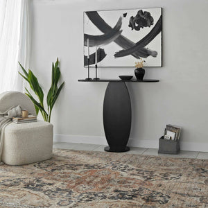 Consolle Assuntina, Tavolo multiuso, Mobiletto d'appoggio, Scrivania da corridoio, 100x30h81 cm, Antracite