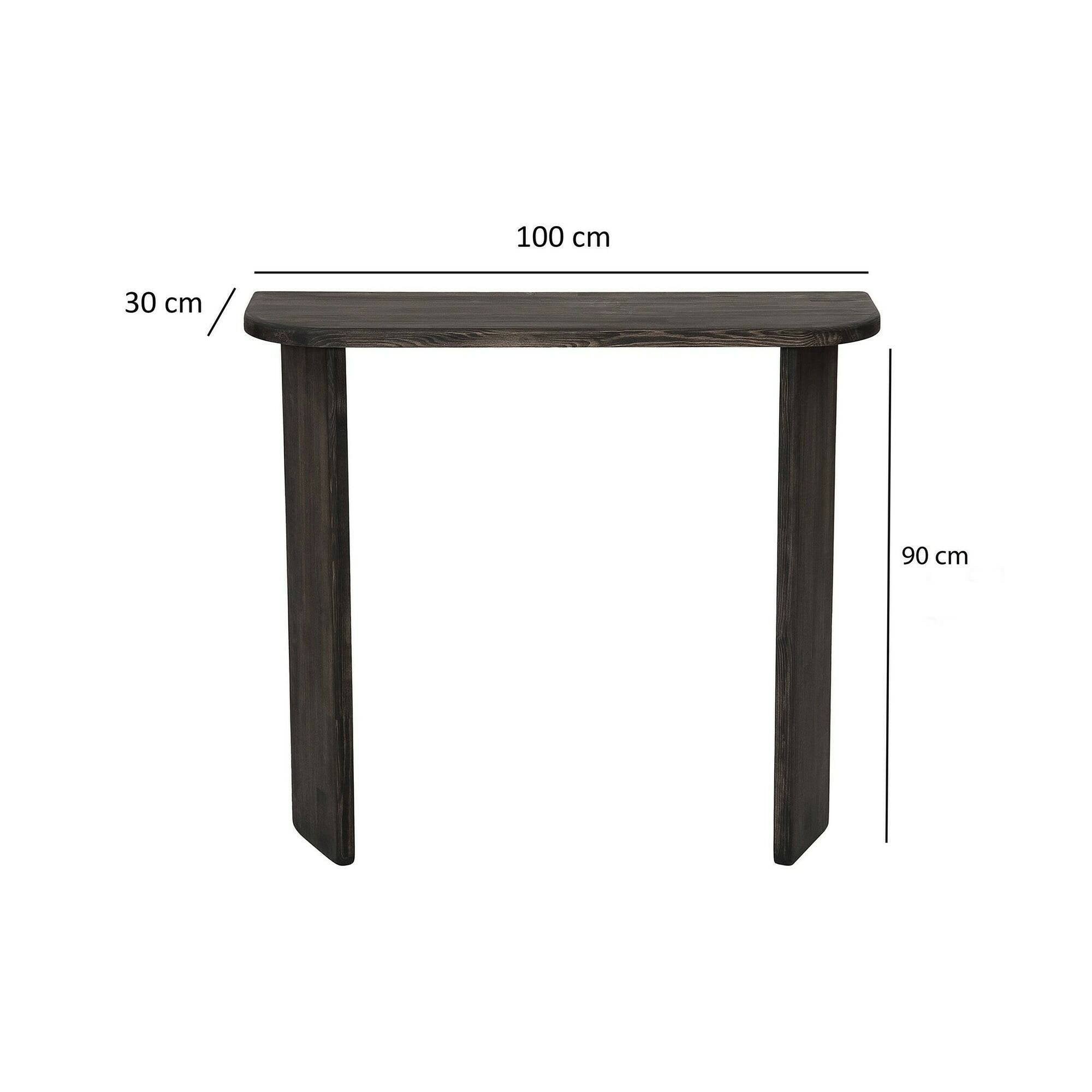 Consolle Benigna, Tavolo multiuso, Mobiletto d'appoggio, Scrivania da corridoio, 100x30h90 cm, Antracite