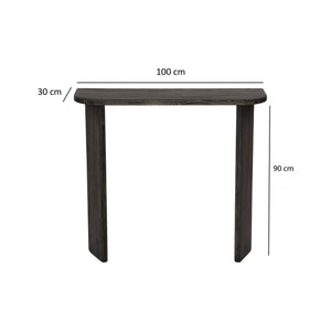 Consolle Benigna, Tavolo multiuso, Mobiletto d'appoggio, Scrivania da corridoio, 100x30h90 cm, Antracite