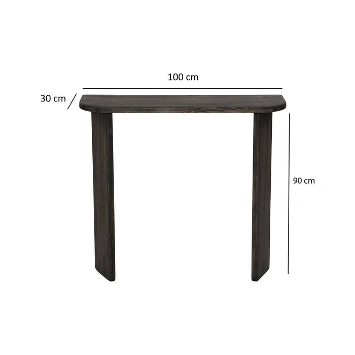 Consolle Benigna, Tavolo multiuso, Mobiletto d'appoggio, Scrivania da corridoio, 100x30h90 cm, Antracite