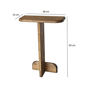 Consolle Pancarana, Tavolo multiuso, Mobiletto d'appoggio, Scrivania da corridoio, 80x25h85 cm, Noce