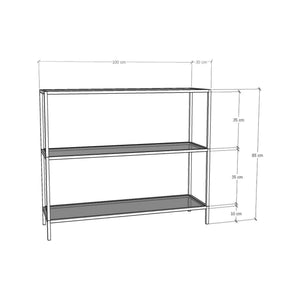 Consolle Domenica, Tavolo multiuso, Mobiletto d'appoggio, Scrivania da corridoio, 100x30h85 cm, Oro