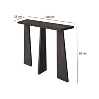 Consolle TomoeGozen, Tavolo multiuso, Mobiletto d'appoggio, Scrivania da corridoio, 100x28h83 cm, Antracite