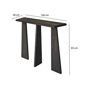 Consolle TomoeGozen, Tavolo multiuso, Mobiletto d'appoggio, Scrivania da corridoio, 100x28h83 cm, Antracite