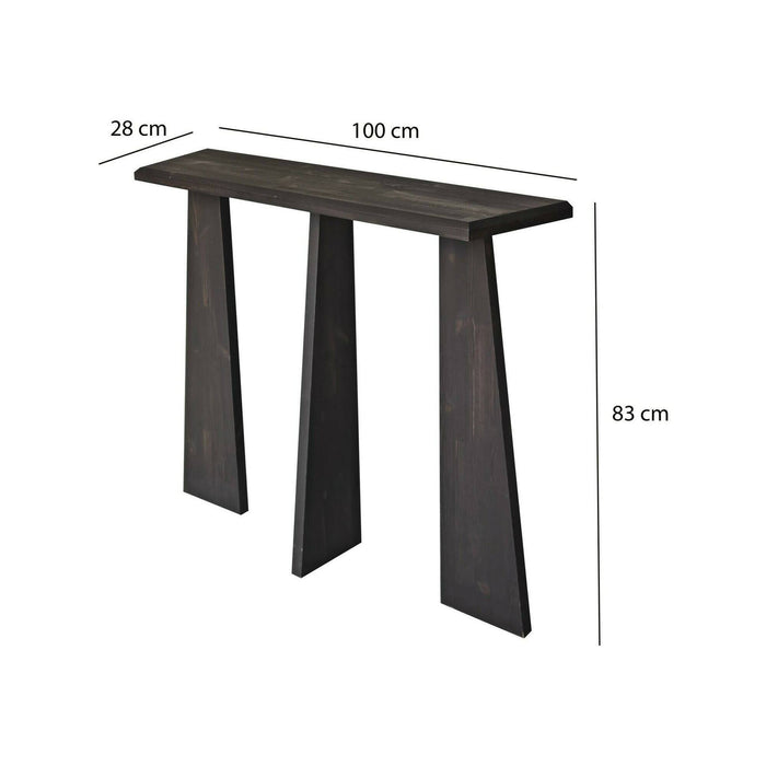 Consolle TomoeGozen, Tavolo multiuso, Mobiletto d'appoggio, Scrivania da corridoio, 100x28h83 cm, Antracite