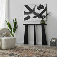 Consolle TomoeGozen, Tavolo multiuso, Mobiletto d'appoggio, Scrivania da corridoio, 100x28h83 cm, Antracite