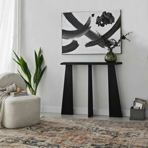 Consolle TomoeGozen, Tavolo multiuso, Mobiletto d'appoggio, Scrivania da corridoio, 100x28h83 cm, Antracite