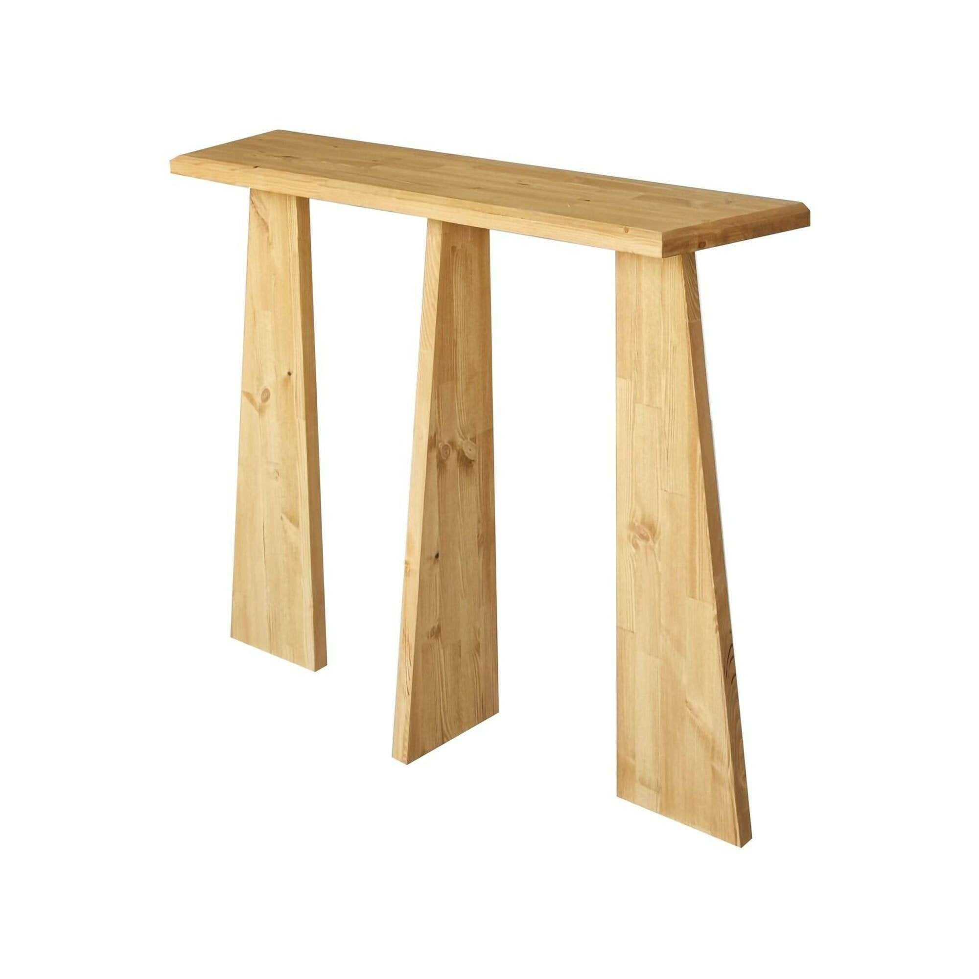 Consolle TomoeGozen, Tavolo multiuso, Mobiletto d'appoggio, Scrivania da corridoio, 100x28h83 cm, Quercia