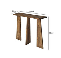 Consolle TomoeGozen, Tavolo multiuso, Mobiletto d'appoggio, Scrivania da corridoio, 100x28h83 cm, Noce