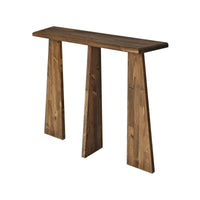 Consolle TomoeGozen, Tavolo multiuso, Mobiletto d'appoggio, Scrivania da corridoio, 100x28h83 cm, Noce