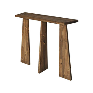 Consolle TomoeGozen, Tavolo multiuso, Mobiletto d'appoggio, Scrivania da corridoio, 100x28h83 cm, Noce