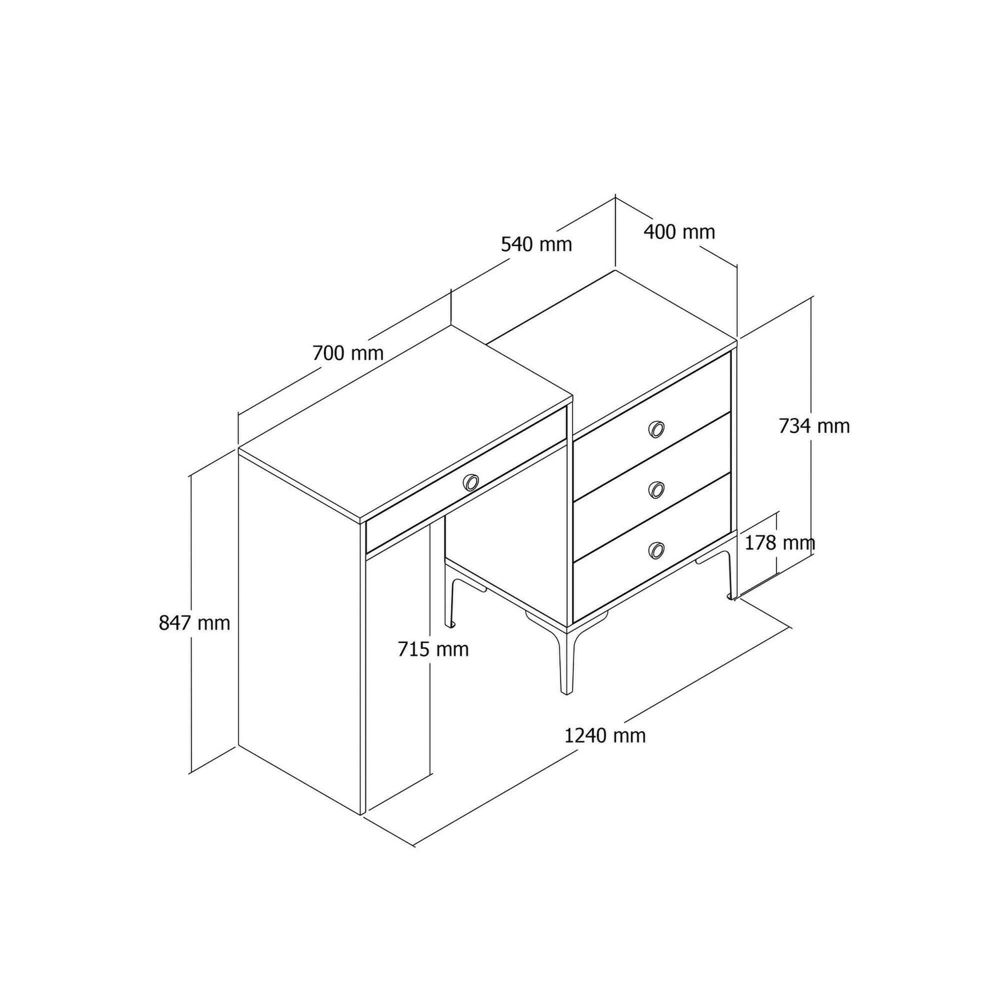 Consolle Artegna, Tavolo multiuso, Mobiletto d'appoggio, Scrivania da corridoio, 124x40h85 cm, Noce e Antracite