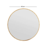 Specchio Adelasia, Specchiera, Articolo d'arredo a muro, Decorazione con specchio, 60x2h60 cm, Rovere