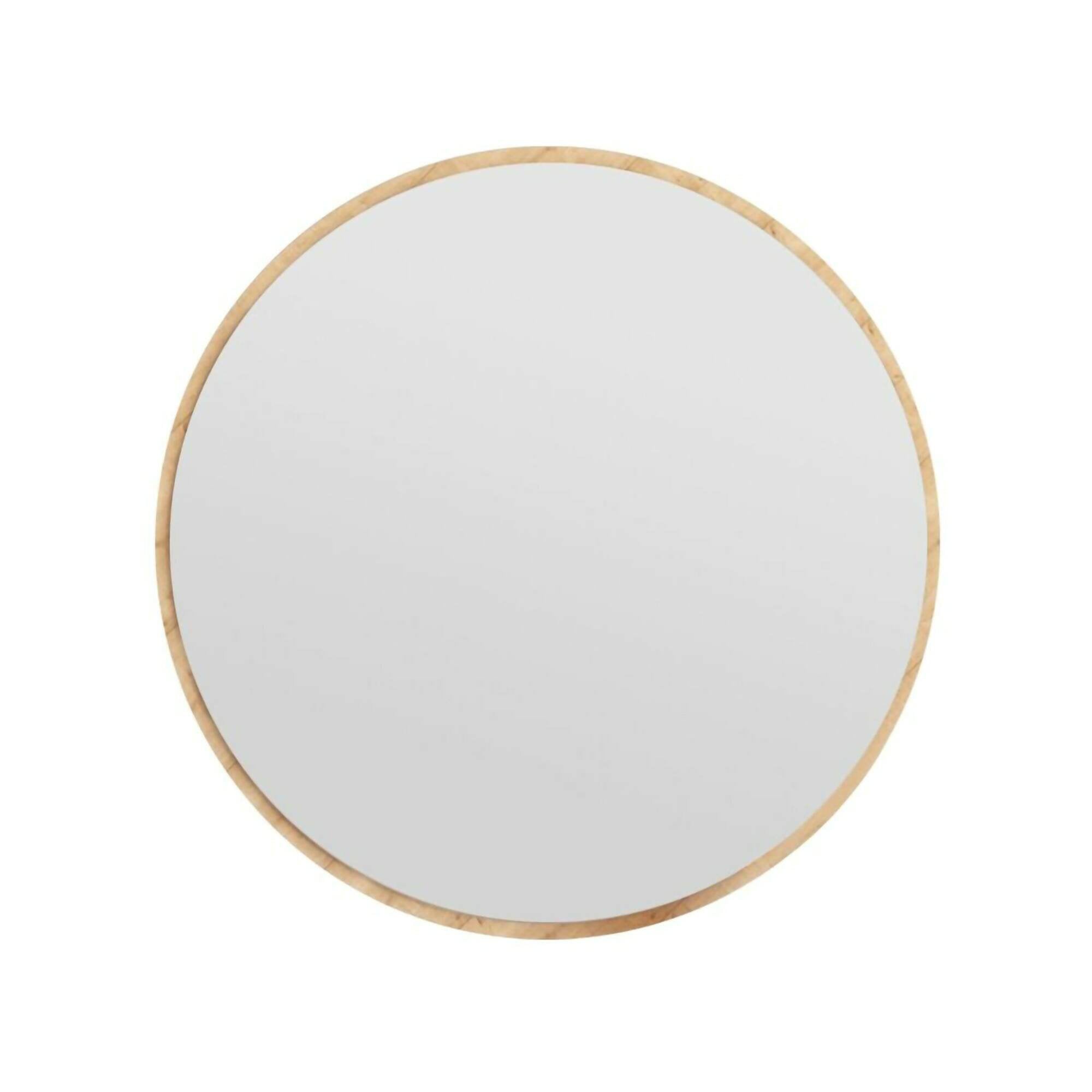 Specchio Adelasia, Specchiera, Articolo d'arredo a muro, Decorazione con specchio, 60x2h60 cm, Rovere