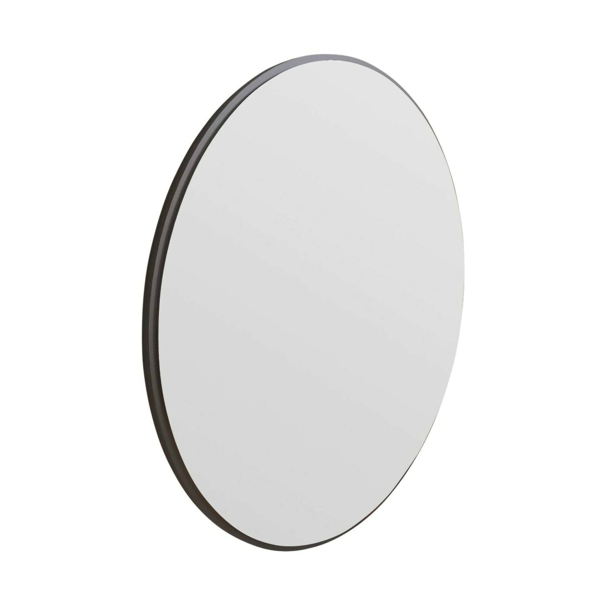 Specchio Adelasia, Specchiera, Articolo d'arredo a muro, Decorazione con specchio, 60x2h60 cm, Nero