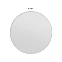 Specchio Adelasia, Specchiera, Articolo d'arredo a muro, Decorazione con specchio, 60x2h60 cm, Bianco