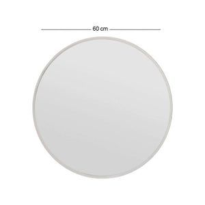 Specchio Adelasia, Specchiera, Articolo d'arredo a muro, Decorazione con specchio, 60x2h60 cm, Bianco