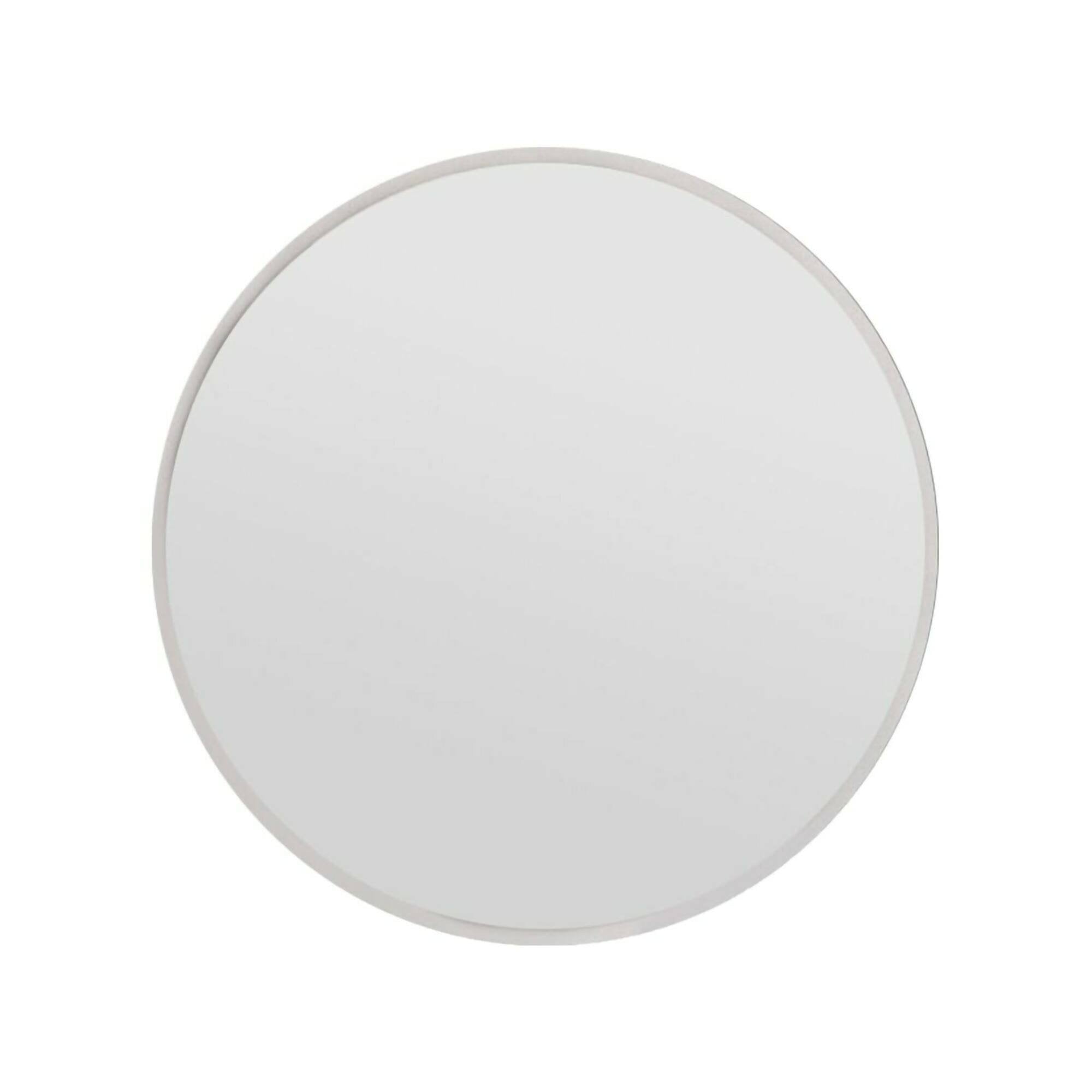 Specchio Adelasia, Specchiera, Articolo d'arredo a muro, Decorazione con specchio, 60x2h60 cm, Bianco