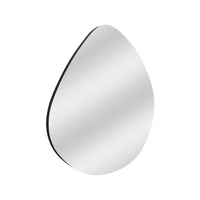 Specchio Eusebia, Specchiera, Articolo d'arredo a muro, Decorazione con specchio, 60x2h60 cm, Nero