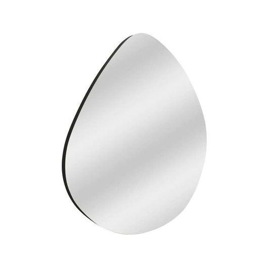 Specchio Eusebia, Specchiera, Articolo d'arredo a muro, Decorazione con specchio, 60x2h60 cm, Nero