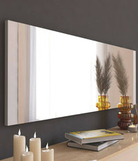 Specchio Fiammetta, Specchiera, Articolo d'arredo a muro, Decorazione con specchio, 40x2h120 cm, Bianco