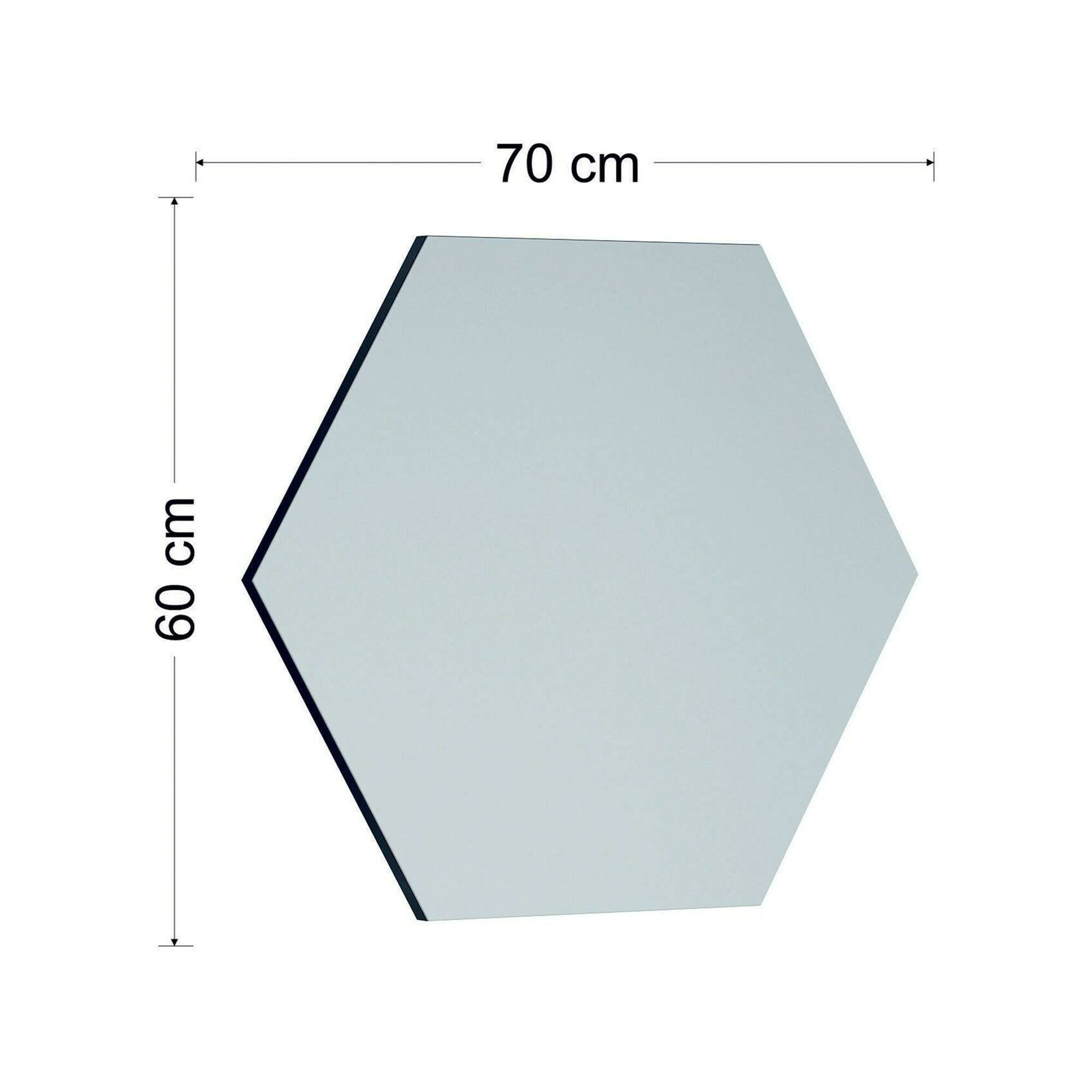 Specchio Kongrey, Specchiera, Articolo d'arredo a muro, Decorazione con specchio, 70x2h60 cm, Nero