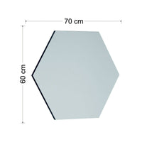 Specchio Kongrey, Specchiera, Articolo d'arredo a muro, Decorazione con specchio, 70x2h60 cm, Nero