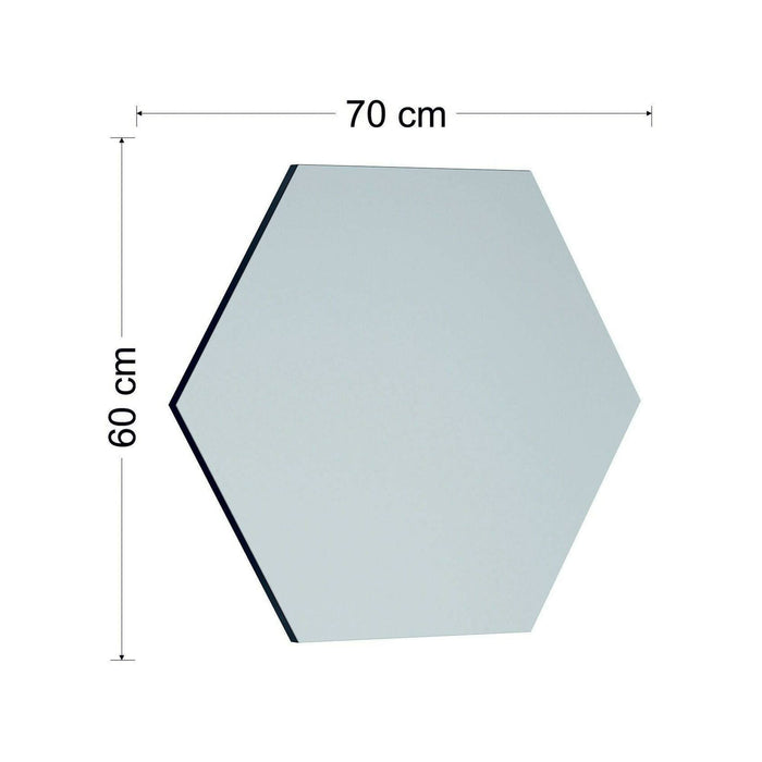 Specchio Kongrey, Specchiera, Articolo d'arredo a muro, Decorazione con specchio, 70x2h60 cm, Nero