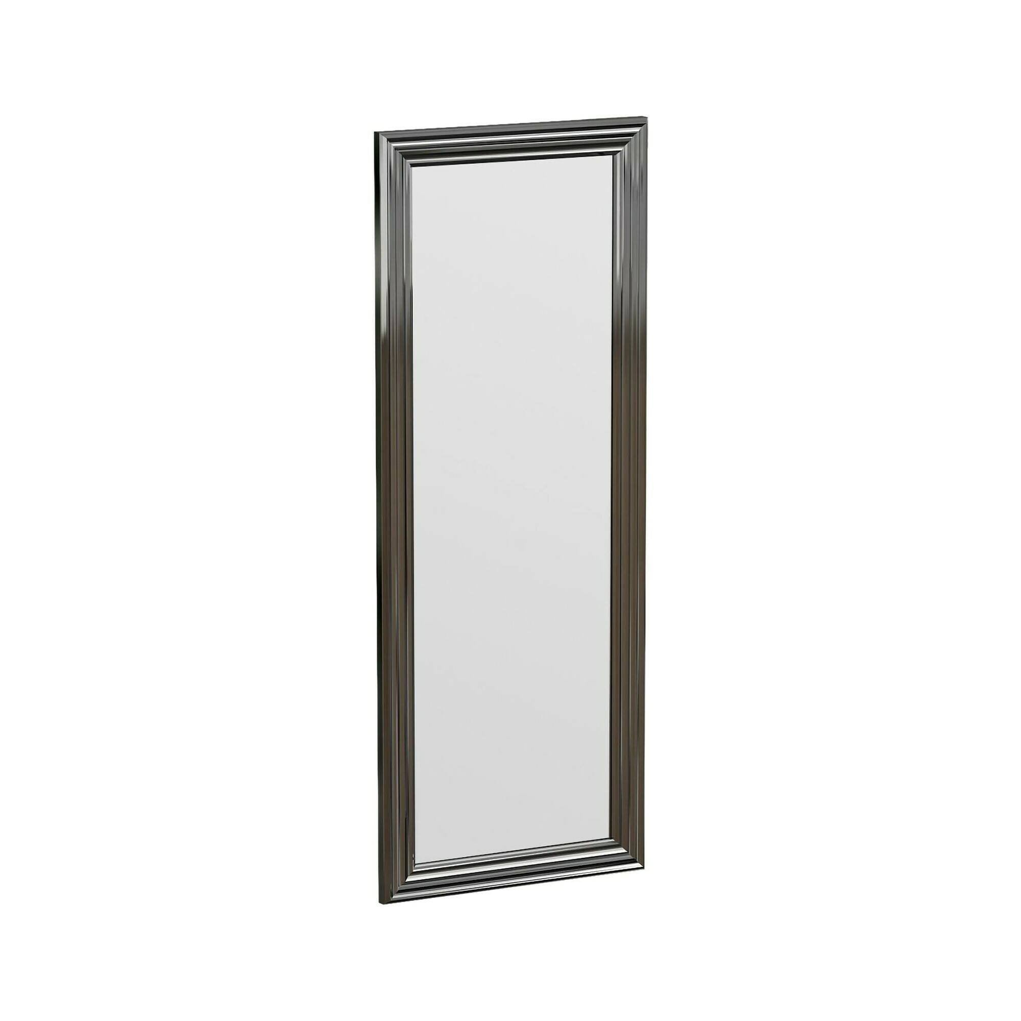 Specchio Lina, Specchiera, Articolo d'arredo a muro, Decorazione con specchio, 40x3h105 cm, Argento