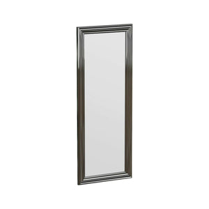 Specchio Lina, Specchiera, Articolo d'arredo a muro, Decorazione con specchio, 40x3h105 cm, Argento