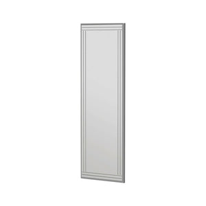 Specchio Mossano, Specchiera, Articolo d'arredo a muro, Decorazione con specchio, 40x2h120 cm, Bianco