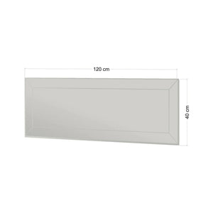 Specchio Bareggio, Specchiera, Articolo d'arredo a muro, Decorazione con specchio, 40x2h120 cm, Bianco