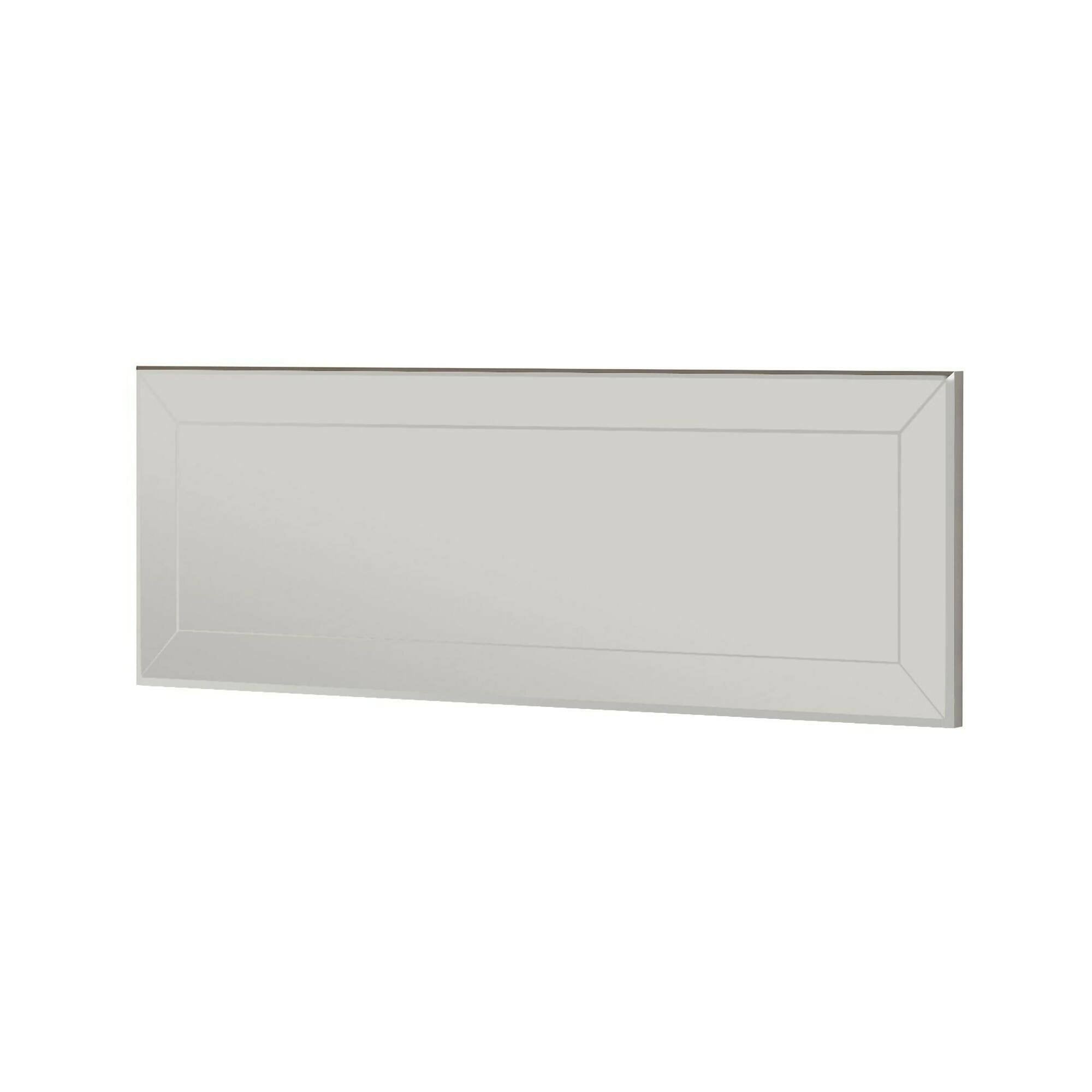 Specchio Bareggio, Specchiera, Articolo d'arredo a muro, Decorazione con specchio, 40x2h120 cm, Bianco