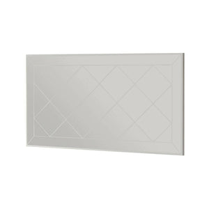 Specchio Nimfa, Specchiera, Articolo d'arredo a muro, Decorazione con specchio, 60x2h120 cm, Bianco