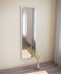 Specchio Dragone, Specchiera, Articolo d'arredo a muro, Decorazione con specchio, 50x2h160 cm, Bianco