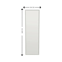 Specchio Dragone, Specchiera, Articolo d'arredo a muro, Decorazione con specchio, 50x2h160 cm, Bianco