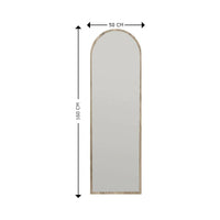 Specchio Artus, Specchiera, Articolo d'arredo a muro, Decorazione con specchio, 50x2h160 cm, Noce
