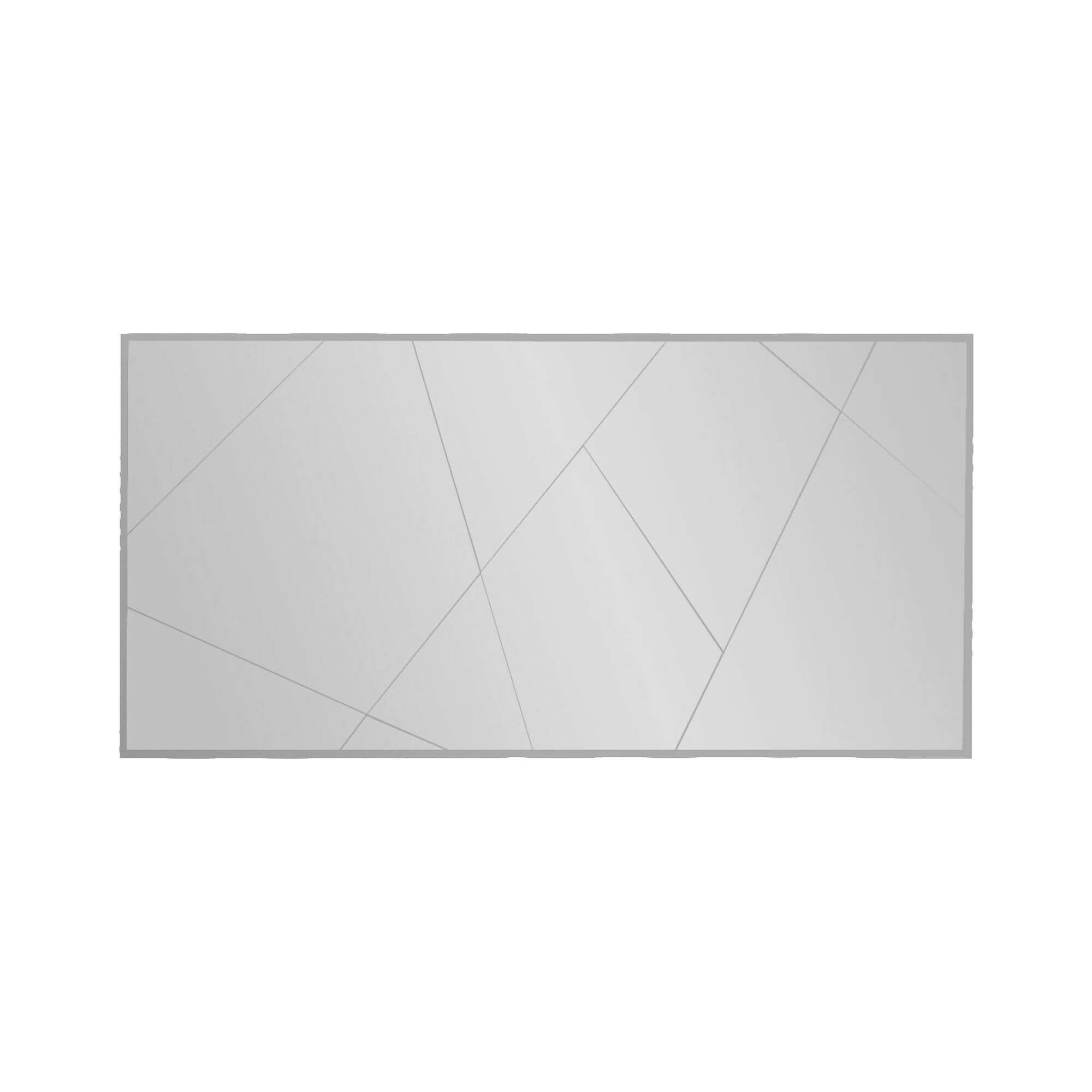 Specchio Corallo, Specchiera, Articolo d'arredo a muro, Decorazione con specchio, 120x2h60 cm, Bianco