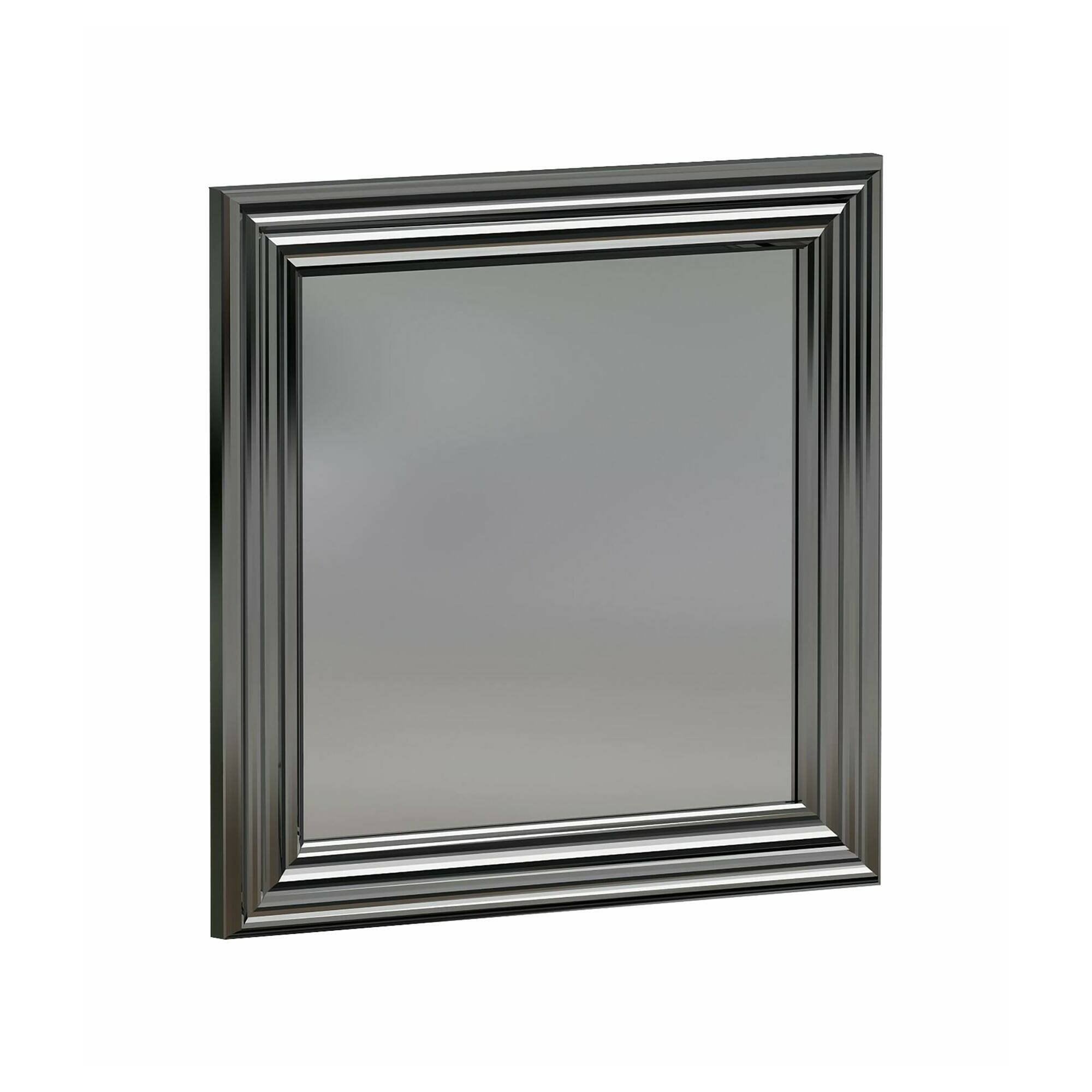 Specchio Thane, Specchiera, Articolo d'arredo a muro, Decorazione con specchio, 40x3h40 cm, Argento